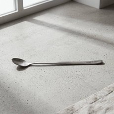 롱 스푼 머들러 21.5cm 카페 홈카페 긴 티스푼 칵테일 저어주는 막대, 실버(패키지_레드 포인트)_활자(aimer la mai