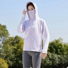 運動外套男女款春夏季輕薄透氣涼感抗uv騎行機車防曬衣立領外套速乾釣魚防曬外套吸濕排汗夏天防紫外線UPF50+情侶款防曬服防風外套, 霧霾紫-女款