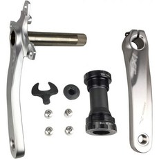 자전거 크랭크 암 세트 170mm 104 BCD 산악 바텀 브래킷 체인링 볼트 포함 MTB BMX 로드 바이크 호환 가능 시마노 FSA 자이언트용 블랙레드실버, 은색