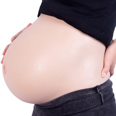 산모 체험 가짜배 모형 연극 촬영 가짜 만삭소품 복대 배모형 예비엄마, 8-10개월 M 허리 88-107cm, 1개, 1L