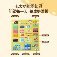 熱銷認字卡片 繁體字教學卡片 幼兒園兒童早教益智玩具掛圖, 中文繁體英文雙語-我的小日曆, 1個