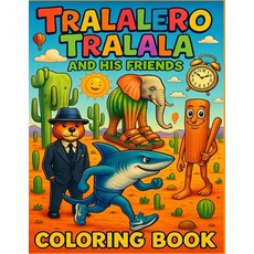 Tralalero Tralala and his friends: coloring book for kids and adults. Brainrot animal memes. [pape, Tralalero Tralala and his frie