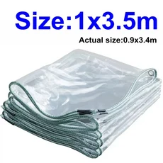 투명 PVC 방수 천 정원 발코니 온실 식물 애완견 집 커버 0.3mm, 21 1x3.5m