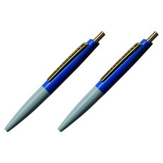 안테릭 미니 유성 볼펜 0.5mm BP10, 다뉴브 블루 + 펄 그레이, 2개