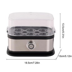 200W 계란 보일러 공간 절약형 자동 차단 요리기 6개 용량 전기 스티머 다기능 주방 가전, 색상: 1. US Plug