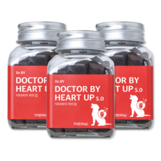 닥터바이 하트업 강아지 심장 영양제 면역력 헥헥거림 보조제, 70정, 심장/간, 3세트