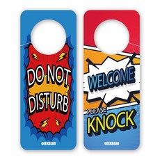 긱베어 프라이버시 방해금지 행거 사인 DO NOT DISTURB SIGN PRIVACY SIGN, 코믹