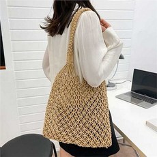 데일리 여성 숄더백 비치 여성 그물 가방 여름 휴가 라탄+지알트레이딩Shop