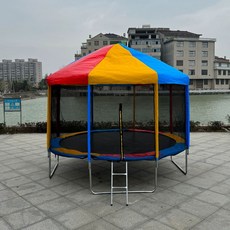 대형 방방 야외 지붕형 육각 아이사랑 펜션 캐노피, 2.44m 색상 튼튼한 트램폴린지붕, 1개