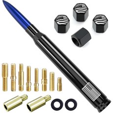 미국 국기 자동차 안테나 캡 (검정), 5.5인치, 파랑