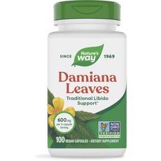 네이쳐스웨이 다미아나 잎 600mg 베지테리안 캡슐, 1개, 100정