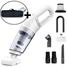 파워쎈 12000pa 무선 미니 핸디 청소기, 화이트