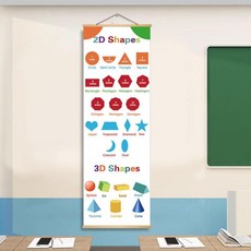 영어 교실 인테리어 포스터 벽장식 문화 스티커 벽화, 단일 패널 가격, 20 x 60cm, 10-Shapes