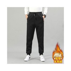 男士運動褲 加絨加厚羊羔絨衛褲 束腳休閒褲 大碼保暖長褲