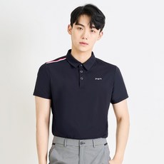 PGR GOLF 男士肩部亮點翻領短袖高爾夫T恤 GT-3302