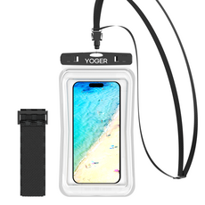 요거 4중 잠금 스마트폰 방수팩 IPX8 넥 스트랩 + 스포츠 암밴드, 혼합색상, 1세트