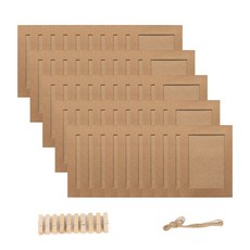 이에스지랩 종이액자 5x7 사진 페이퍼 프레임 가랜드, 크라프트