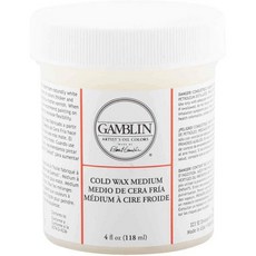 미술용 페인트 수채화 물감 유화 갬블린 아티스트 컬러 콜드 왁스 미디엄 클리어 4온스 병, 4 Ounce (Pack of 1)