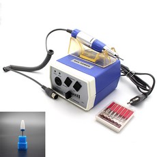 EN400 美甲打磨機 30000轉無級變速 35W, 1個, 藍色 1個陶瓷打磨頭