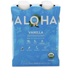 Aloha 植物蛋白香草, 4件, 330毫升