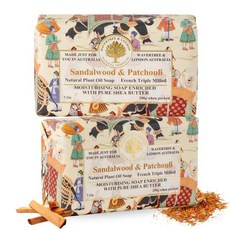 Wavertree&London 고트밀크 산양유 비누 7oz 2개, Sandalwood & Patchouli