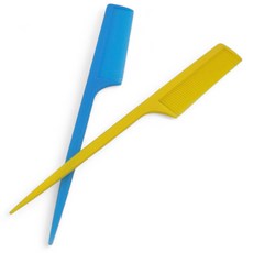 꼬리빗 휴대용 여행용 셀프미용 커트빗, 2개, 하늘색