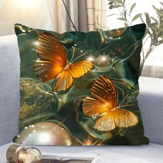 아름다운 꽃패턴 소파쿠션 양면 소파 쿠션 솜 포함 세탁가능 고탄력 트렌디 꽃스타일 수집가 추천 특별한 디자인 트렌디한 스타일, XKHD-31, 40 x 40CM (솜포함 양면쿠션)