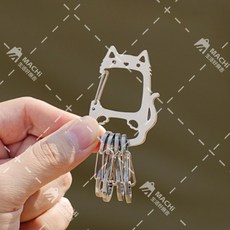 雙向掛扣 不鏽鋼 露營掛勾 創意掛鉤, 銀色, 1個