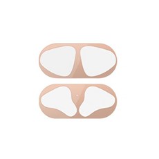 Airpods 金屬防塵貼 適用於Airpods2/Airpods3/Airpods4/Pro 內蓋金屬保護貼, 1個, 【玫瑰金】AirPods 金屬貼,Airpods 四代, 玫瑰金, Airpods 四代