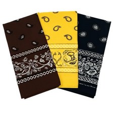 Sosun 반다나 100% 면 페이즐리 스카프 헤드웨어 남성 또는 여성용 페이스 마스크 블랙 다크 브라운 베이지