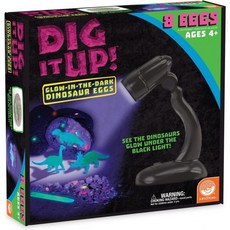 MindWare 화석 만들기 키트 교구 과학 파헤쳐 보세요 어둠 속에서 빛나는 공룡 Q1196399