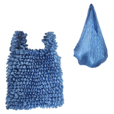 배르미 대용량 요술 주름 장바구니, 1개, 블루