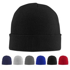 맞춤형 비니 모자 디자인 나만의 겨울 니트 6가지 색상 블랙 1 158654