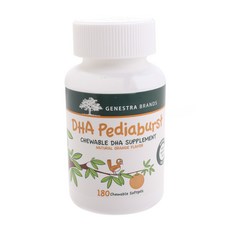 GENESTRA BRANDS DHA Pediaburst 橙色咀嚼軟膠囊, 180顆, 1罐