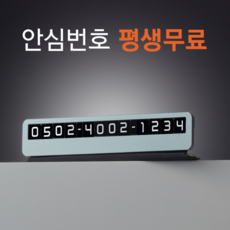 큐알미 QR없이 바로연결 안심번호 주차번호판, 1개, 블랙 싱글