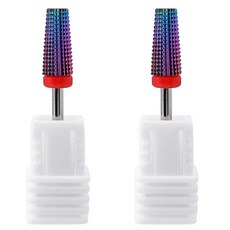 Bestgle 네일 비트 2개 네일 머신용 연삭 비트 다기능 연삭 네일 헤드 네일 케어용 네일 스크래퍼 네일 도구 큐티클 관리 각질 제거 연삭 네일 연마 비트 세트 네일드릴 비트