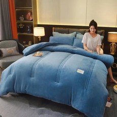 양면 밀크 울 양털 따뜻하고 겨울 퀼트 용수철 코어 가을, E. Double Milk velvet