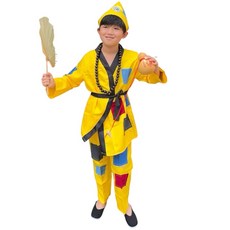 兒童濟公服裝角色扮演服飾，舒適透氣表演服，節慶派對造型服