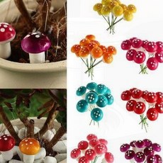 미니 인조 버섯 장식 화분 정원 꾸미기 수지 이끼 홈데코 DIY, 레드낱개 SE03463