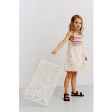 [국내발송] 자라 ZARA 크로셰 자수 콤비 미니 점프수트 - 크림 5770/551/712