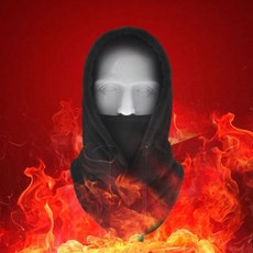 DHH-M21 남녀공용 멀티 방한 후드 넥워머 jga*7900kU, 블랙FREE