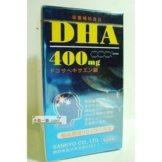 SANKYO CO. LTD. 智慧王 DHA70%精純軟膠囊 400mg 100粒裝, 1個