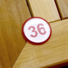 킴스몰 번호판 1~50 락커번호스티커, 빨강