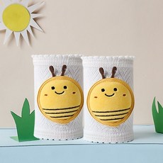 嬰兒爬行護膝蓋兒童防摔學走路寶寶爬行護膝夏季護肘加厚學步薄款, 小蜜蜂（0-3歲）-1雙裝, 1個