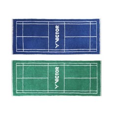 VICTOR 勝利 場地造型運動毛巾 C-4184，吸水速乾，柔軟親膚，羽球運動必備, 場地藍, 1個