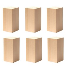 숲인더시티 우드카빙 나무목재 바스우드, 1세트, 5X5X10cm 6개