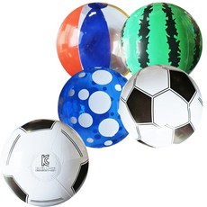 비치볼 해변 바다 물놀이 수박 축구공 삼색 땡땡이 선택가능, 수박비치볼