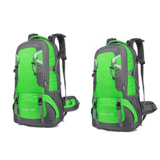 登山包 戶外旅行 雙肩背包 大容量 40L 60L 徒步包, 绿色