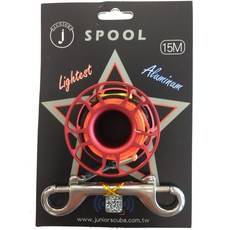 游龍潛水 JUNIOR SPOOL 高級鋁製迷你噴砂捲軸, 酒紅色
