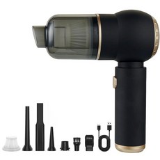 Ecoflick 휴대용 자동차 진공 무선 4 in 1 미니 청소기 고출력 4000Pa 흡입 에어 더스터 4000mAh 자동차 가정 사무실 및 애완 동물 청소용 멀티, 157542